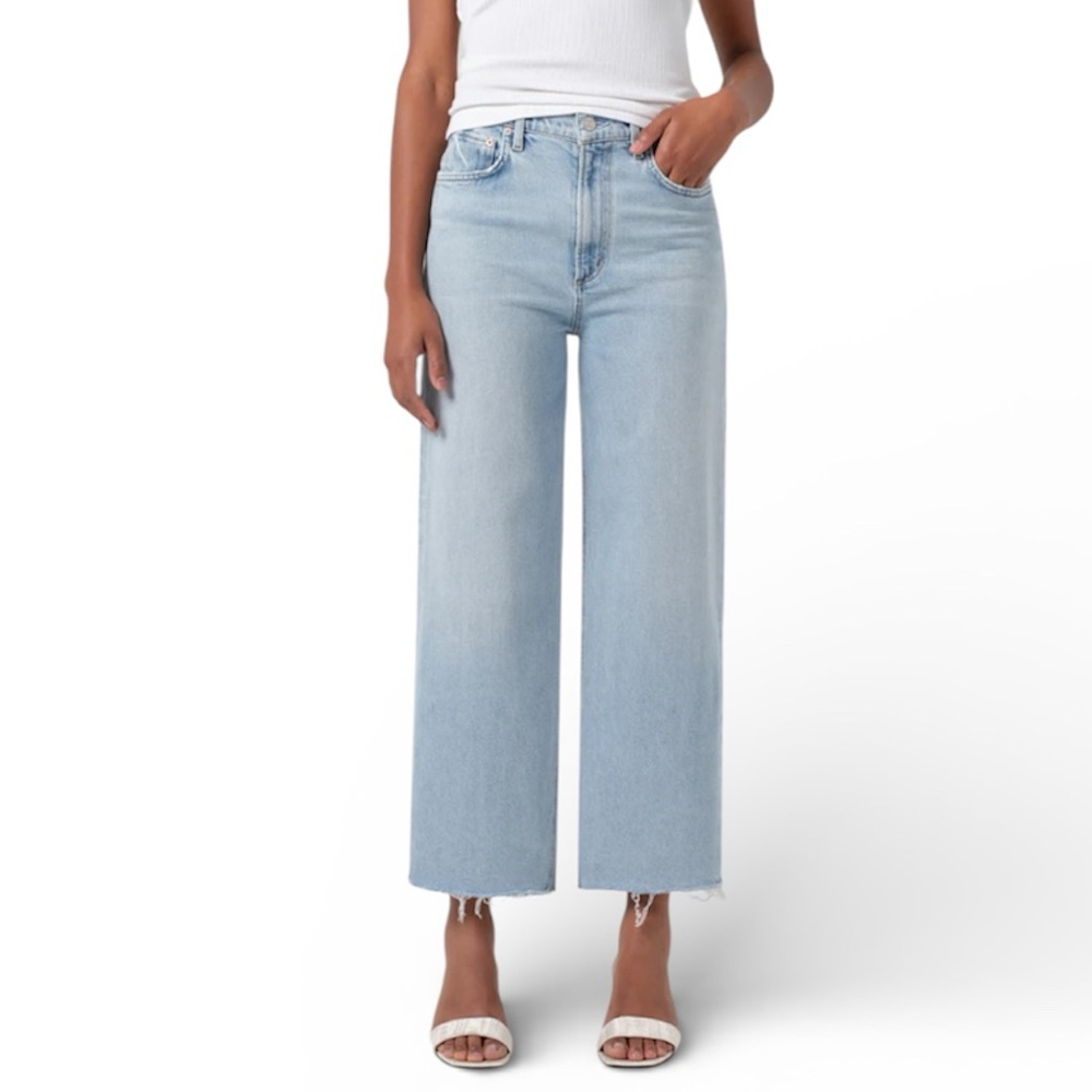 AGOLDE REN Hi Rise Wide-Leg Cropped Jeans